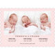 Pink Three's A Charm Triplets Photo Birth Announcements Image 6 of 6